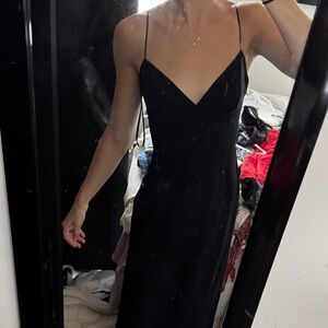 Elegant Black Spaghetti Strap Dress